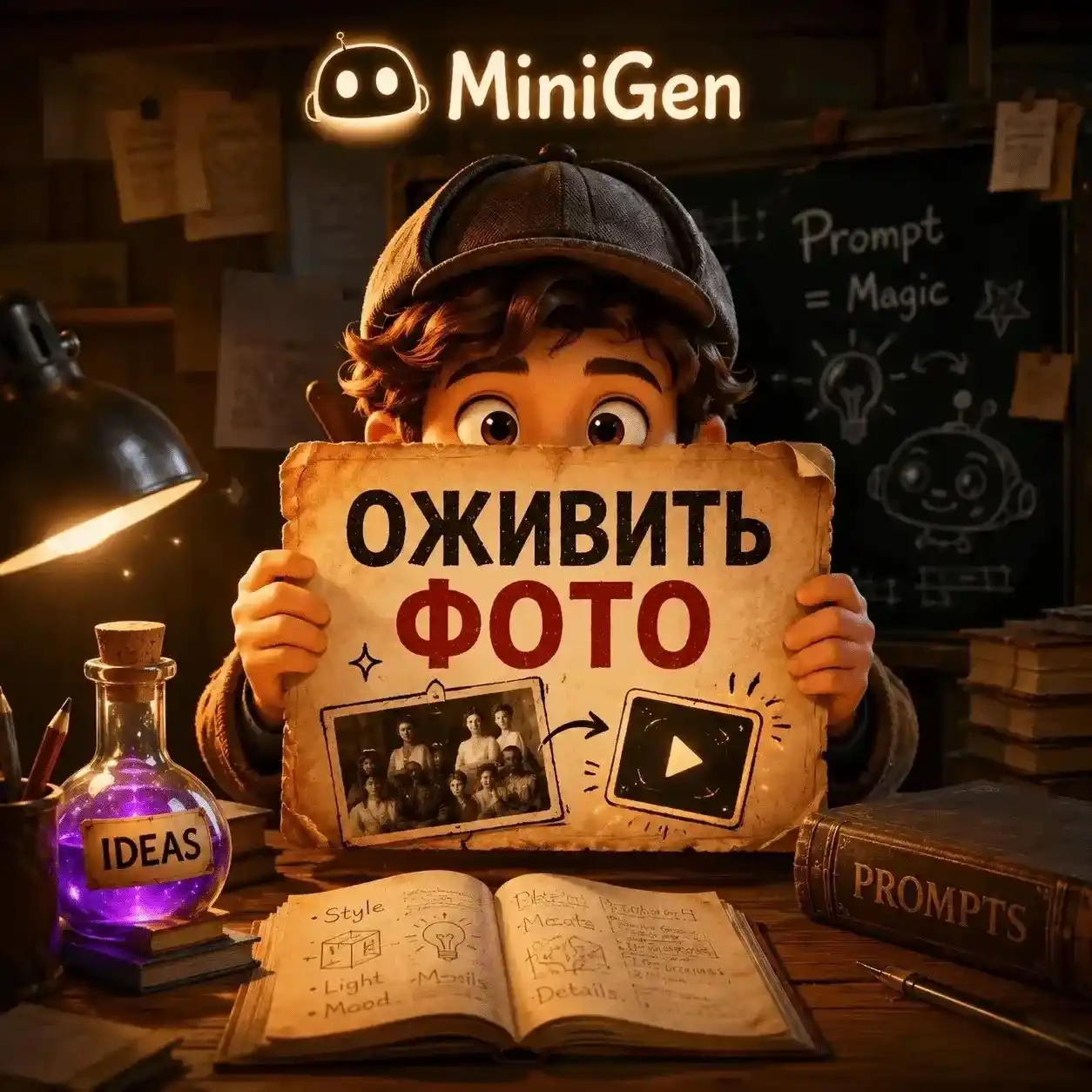 Как оживить фото в MAX: бот MiniGen